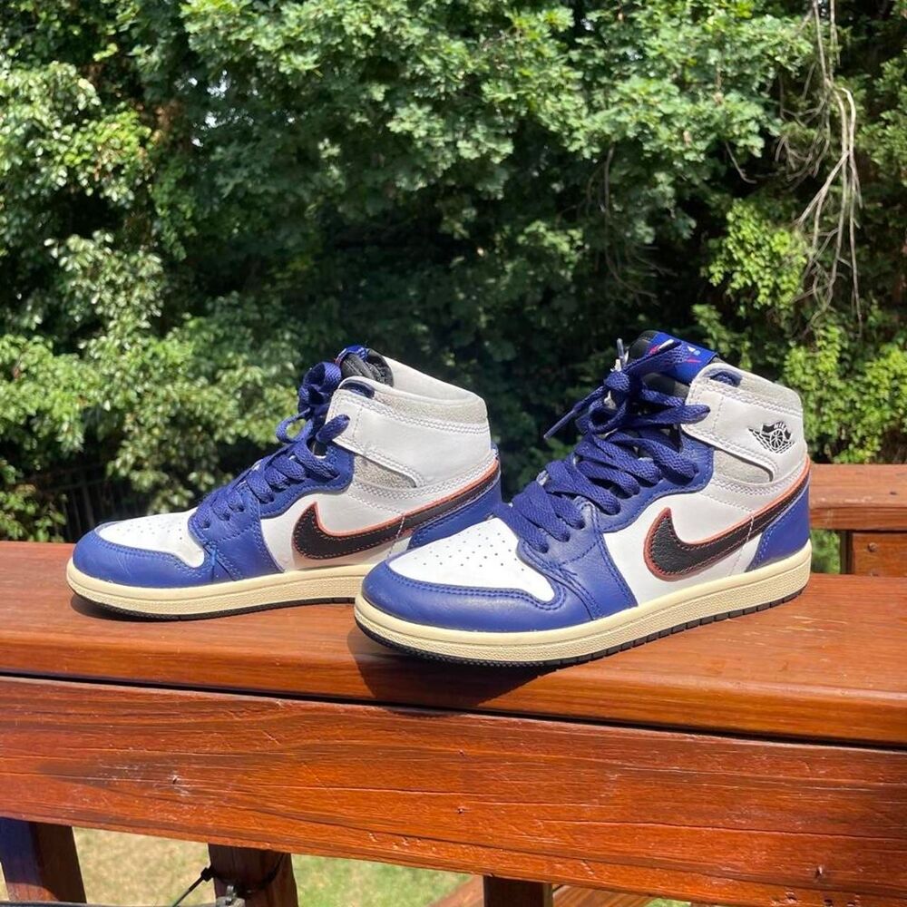 Nike Air Jordan 1 Youth 2.5 Retro High OG Rare Air Blue Basketball Sneakers